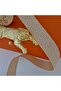 Ecru 2.5 cm gold dot printed ribbon, will be sent as 2 meters. - 2