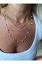 Stainless Steel Mini Zircon Heart Letter P Necklace - 2