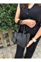 Original Women's Black 3-Compartment Luxury & Stylish Soft Leather Hand and Shoulder Bag Suitable for Daily Use - 4