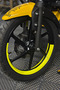 Motorcycle Chick Yellow Half Rim Sticker Set Compatible with All 17 Inch Rims - 2