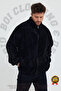 Men's Oversize Zippered Plush Teddy Premium Quality Plain Thick Winter Sports Jacket Cardigan - 3