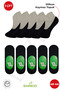 Men's Bamboo Silicone Supported Ballerina Socks - Set of 5 - Seamless Toe - Soft and Flexible Structure