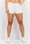 Women Plain Denim Shorts, White