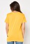 Women Crew Neck Short Sleeves Brand Logo T-Shirt, Yellow - 4