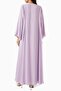 Stylish Abaya Set with Two Layers of Chiffon and Lace Trim Complete Your Everyday Look - 3