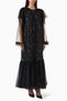 Experience the Serenity of Elegant and Modern Design with Our Chic Tulle Abaya Set