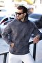 Smoked Patterned Hooded Men's Sweatshirt E7167 - 3
