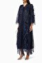 Tulle Accessorized Feather Abaya and Coordinated Sheyla Model - 2