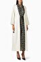 Hooded Abaya Embellished with Crystal Accessories Reflecting Elegance