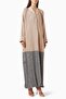 Capture Your Style with This Modern Chic Fabric Two-Tone Pleated Abaya