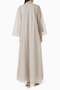 Magnificent Button Detail Abaya Set Triple Design Offers Comfortable Wear and Elegance - 3