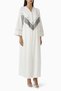 Elegant Embellished Fringed Abaya and Sheila Set
