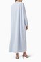 Capture Elegance with This Stylish Lace Embroidered Open Front Abaya with Sheela - 3