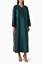 Comfortable Elegance with Stylish Crystal Embellished Taffeta Abaya and Sheela