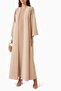 Stylish Abaya Set with Thin Accessories Covering Evening Dress and Hat - 2