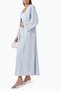 Capture Elegance with This Stylish Lace Embroidered Open Front Abaya with Sheela - 2