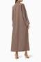 Elegant and Graceful Evening Dress with Delicate Details, Open Abaya, and Lightly Beaded Embellishments - 3