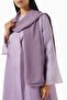 Elegant Evening Abaya Set with Organza Combining Elegance and Comfort - 6