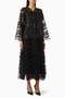 Romantic Lace Perfect Elegance Tulle Abaya with Ruffles