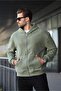 Khaki Hooded Men's Fleece Cardigan E7168 - 3