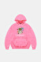 Retro Childhood Vibes Printed Oversize Unisex Washable Pink Hoodie