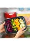 [10 Pack] Compartment Black Base with Lids Food Storage Container (32 oz) RE 32 | Disposable - 2