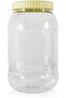 6-Pieces Plastic Spice Storage Pet Jar - Sunpet 2000 ml Round Clear Jars with lid - Plastic - 2