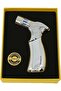 Jobon Windproof Torch Lighter Butane Refillable Gas Lighter 4-Jet Flame Adjustable - 4