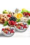 Alsaqer Pack of 4 Pcs Round Glass Salad Bowls - 7