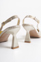 Women's Crocodile Patterned Heeled Shoes - 3
