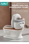 Baby Potty Training Seat, Kid Size Potty, Realistic Potty Training Toilet with Lid Back, Babies Toilets with a Brush and 100pcs Clean Bag, for Toddlers Infants Kids Boys Girls, Easy to Empty and Clean - 5