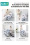 7PCS Baby Bedside Crib, Babies Bed with 360° Swivel Wheels, Portable Folding Bassinet for Infant Newborn, Nursery Beds with Mosquito Net, Mat, Basket, Cooler, Pillow, Diaper Changing Station - 4