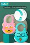 7 Piece Baby Feeder Set - Toddler Bowl with Suction + Adjustable Bib + Squeeze Spoon + 2 Silicone + 1 Grinding Spoons + Fruit Feeder Baby Self Feeding Supplies Eating Utensils - 6
