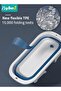 13 PCS Baby Bath Tub Foldable Bathtub With Temperature Sensing + Bathmat Cushion + Shower Cap + Wash - 5
