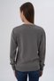 Women's Ash 100% Organic Cotton Crew Neck Knitwear Sweater Blouse Trıst-6101 - 5