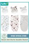 6 PCS Baby Swaddle Blanket Wrap Cap Set Newborn Infant Sleep Sack With Caps 100% Breathable Cotton 0