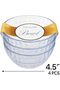 Set of 4 Fruits Bowl 4.5" Acrylic Jelly Bowls - Fruit Bowls | Clear Textured Serving Bowl f - 3