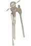2-in-1 Can Opener with Cap Lifter – Durable Nickel-Plated Metal - 2