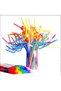 250 Pcs Plastic Color Modeling Straws Bending Lengthening Disposable Safety Decorative Drink - 4