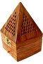 Saqoware Wooden Incense-Bakhoor Burner Pyramid shape Wooden Bakhoor Burner Large Size - 2