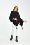 Stylish Plain Stitched Tassel Knitwear Shoulder Shawl, Stylish and Comfortable Poncho Model, Women's Shoulder Shawl - 2