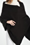 Stylish Plain Stitched Tassel Knitwear Shoulder Shawl, Stylish and Comfortable Poncho Model, Women's Shoulder Shawl - 4