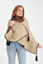 Stylish Plain Stitched Tassel Knitwear Shoulder Shawl, Stylish and Comfortable Poncho Model, Women's Shoulder Shawl - 2