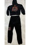 Women's Velvet Tracksuit Set with Stone Print - 2