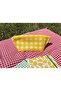 Sari Büyük Pötikareli Eco-Friendly Washable Zippered Tissue Pen Case / Makeup Bag