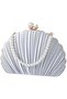Elegant Pleated Evening Bag with Pearl Accents – Bridal Clutch for Weddings, Parties & Formal Even - 2