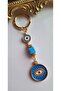 Gift Evil Eye Beaded Blue Keychain 10.5 cm - 2