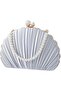 Elegant Pleated Evening Bag with Pearl Accents – Bridal Clutch for Weddings, Parties & Formal Even