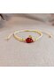 Rabbit Figured Stone Macrame Bracelet - Stone Women's Knitted Jewelry and Cute Accessory - Rabbit Bracelet