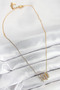 316L Steel Zircon Stone Spiral Model Gold Color Women's Necklace - 2